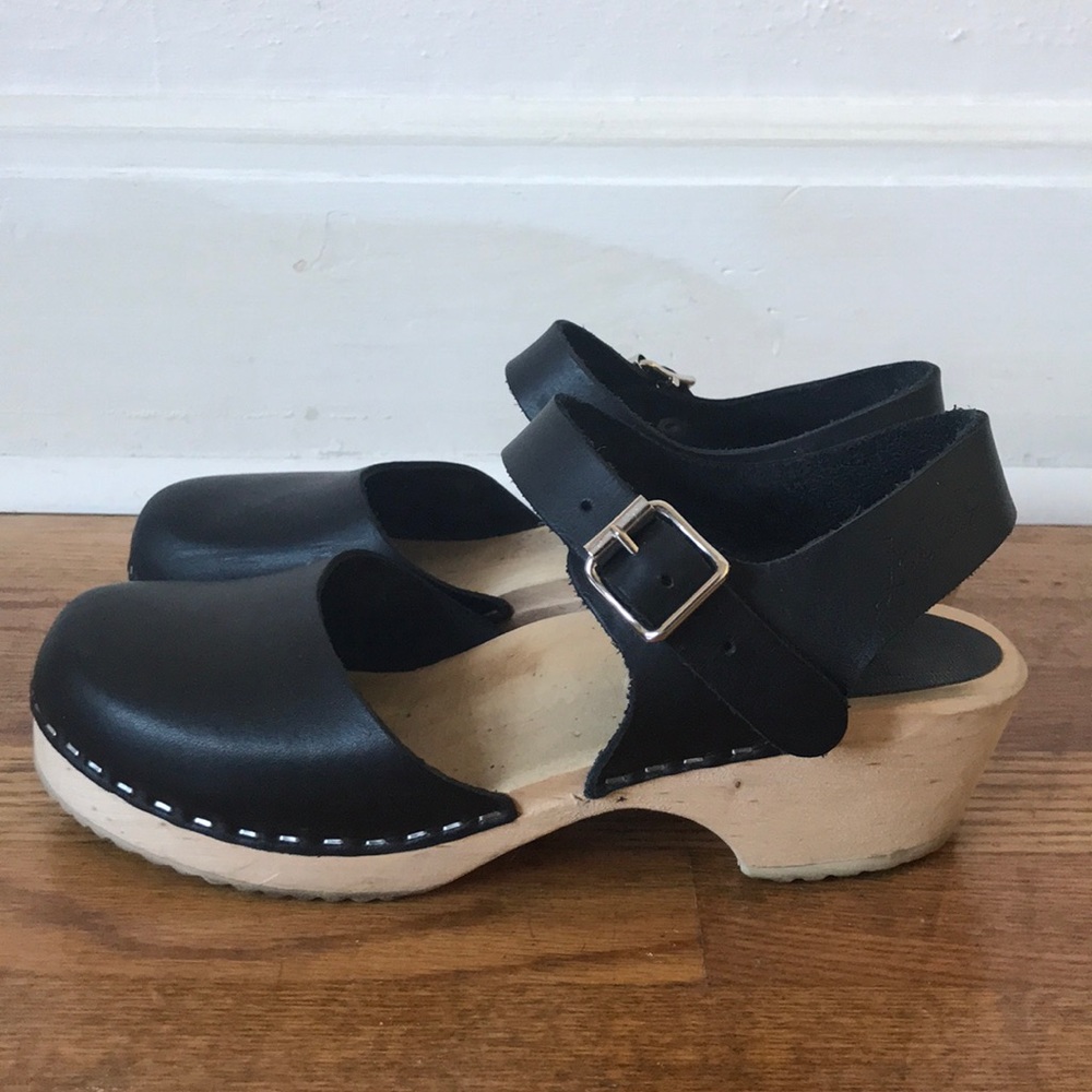 Lotta From Stockholm Black Clogs Low Heel
